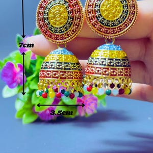 Multi Color Jhumka Earrings for Women