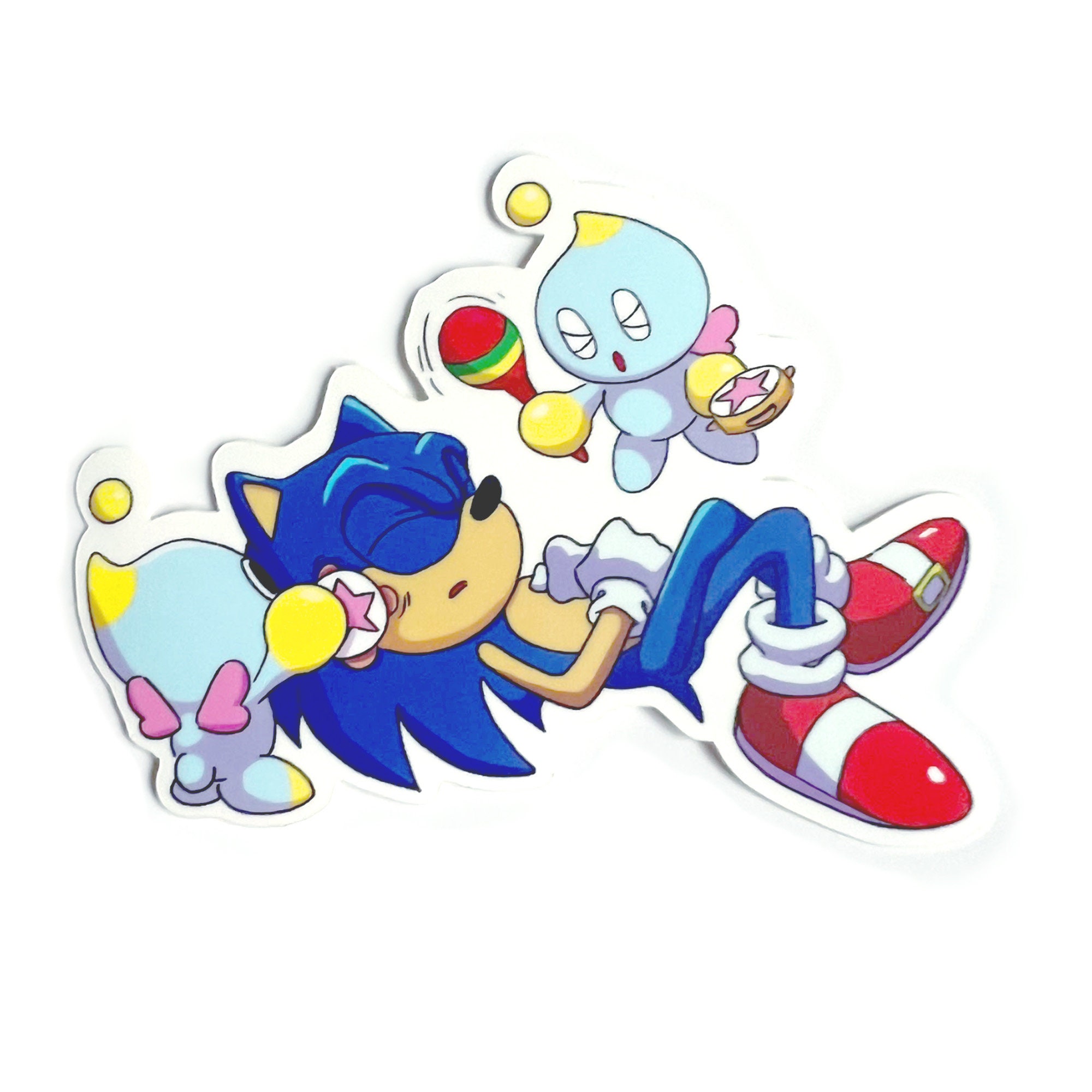 Chao Dance Sonic The Hedgehog Sticker - Chao Dance Sonic The