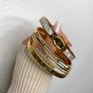 Trendy gold stainless steel bracelet