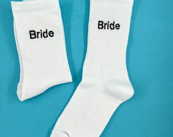 Bride | Bestickte Socken Tennissocken Weiß Baumwolle