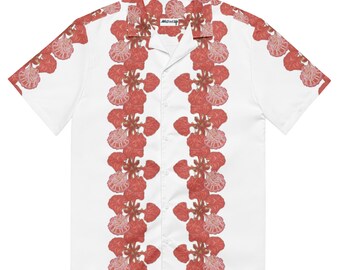 Extravagantes Blumen Hawaiihemd | Flammen Baum Blumendruck Strand Button-Down-Shirt
