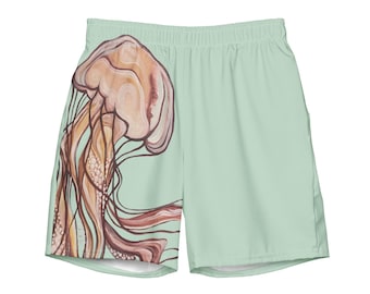 Quallen Tentakel Badehose | Aquarell Sea Jellies Herren Badeshorts