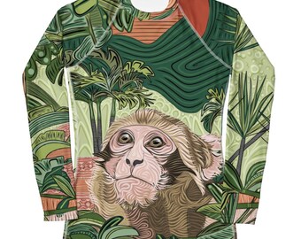 Monkey Business Hautschutz | Grünes Dschungel-Langarm-Shirt