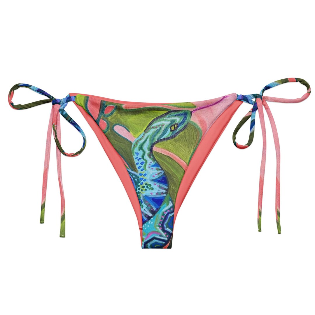 classic snakes crisscross bra-style bikini top Images... Tropical Snake String Bikini Bottom | Rainforest Reptile Women's ...