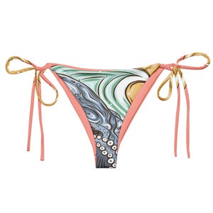 Pink Flamingo String Bikini Bottom | Sunshine Octopus Women’s Swimsuit Separates