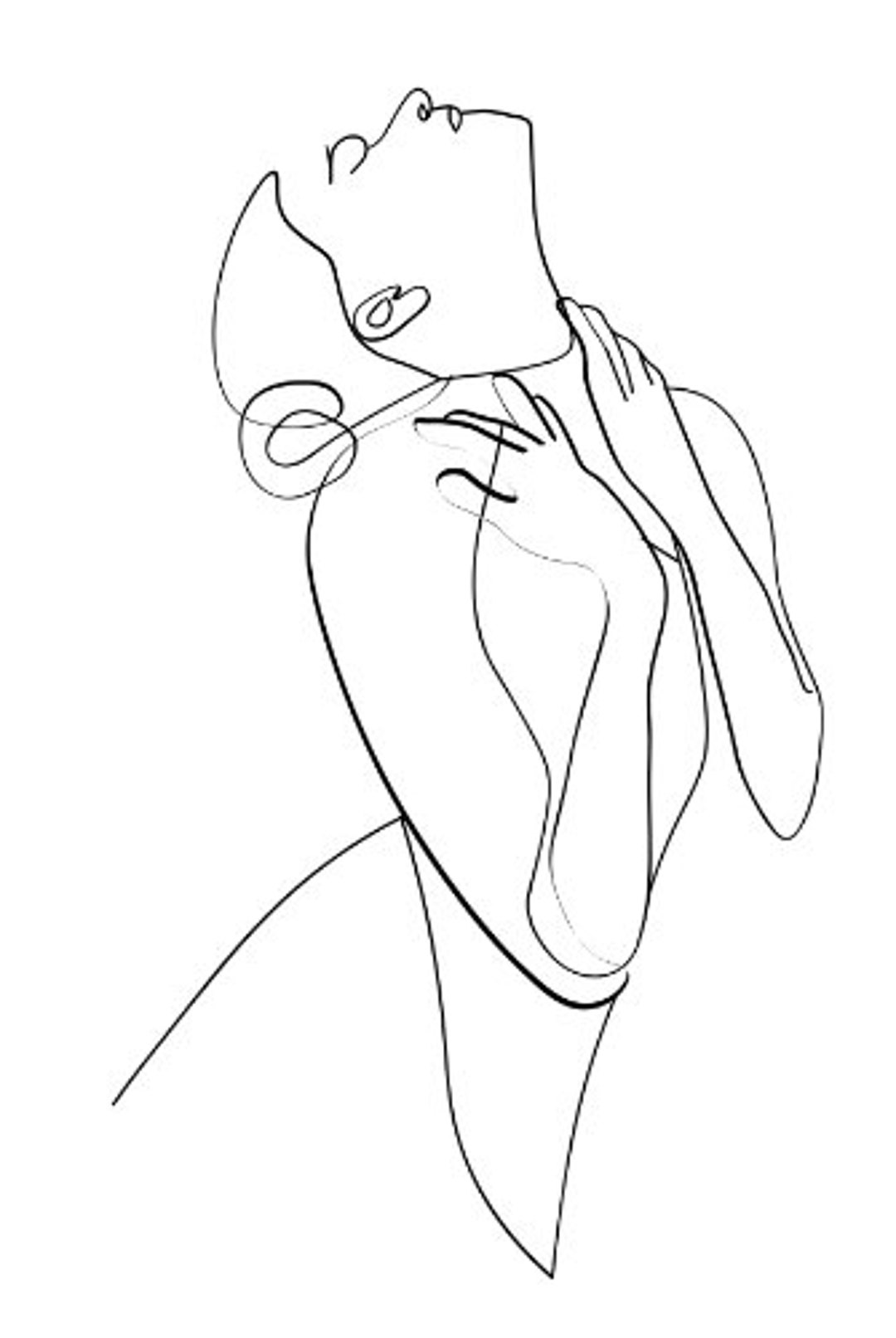 Female Body Outline Print - Etsy