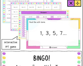 Jogo de Bingo para Calcular o Enésimo Termo de uma Sequência Linear, Atividades de Álgebra para a Sala de Aula de Matemática