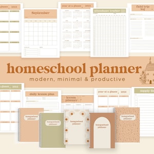 Homeschool Planner BUNDLE | Printable Planner | Minimal Design