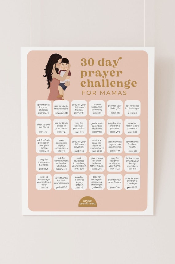 30 DAY Prayer Challenge for MOMS | Guided Prayer Tracker