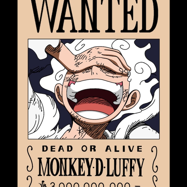 ONE PIECE "Wanted" Stickers/Posters ready to print