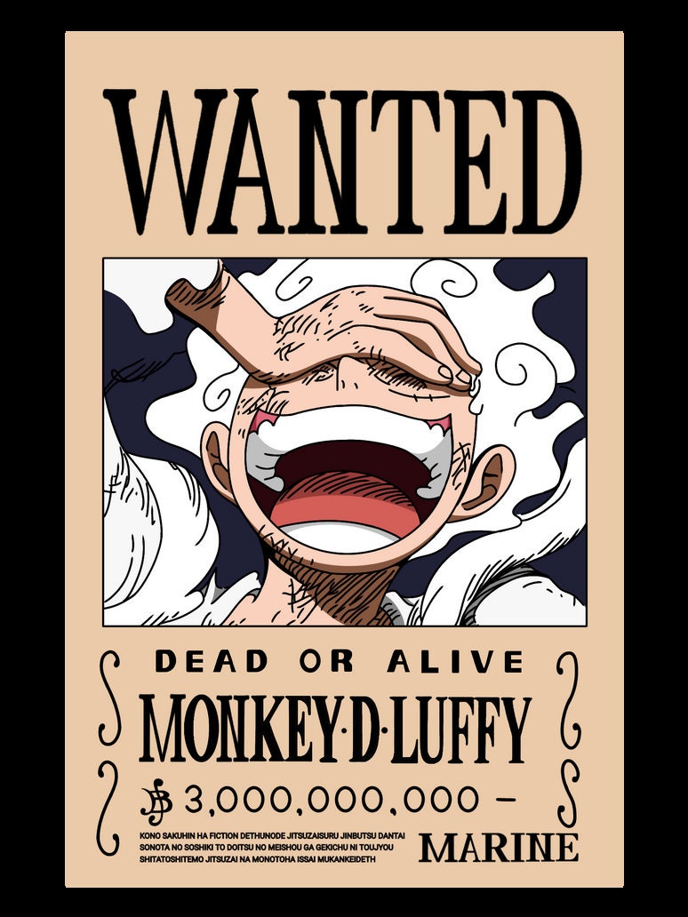 ONE PIECE wanted Stickers/posters Ready to Print 