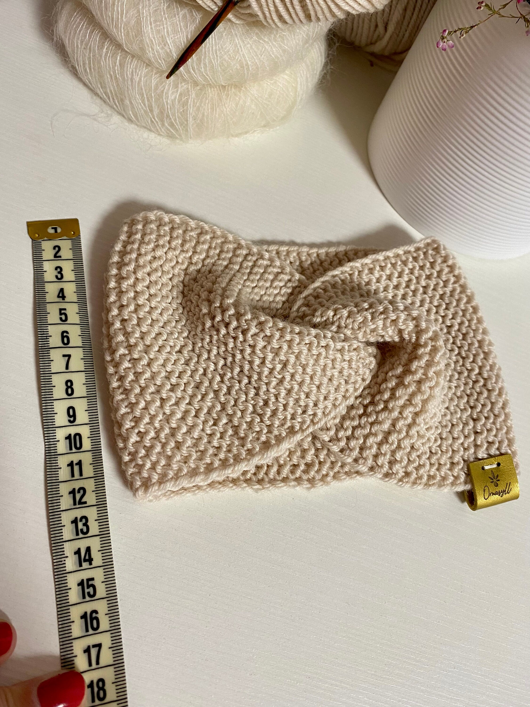 Orange - Kumaun Hand Knitted Acrylic Woolen Warm Headband 18