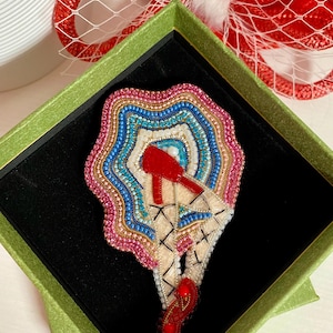 Moulin Rougue Cabaret Brooch/Pin - Burlesque Cancan Dancer - Gift for Funny Art lovers!
