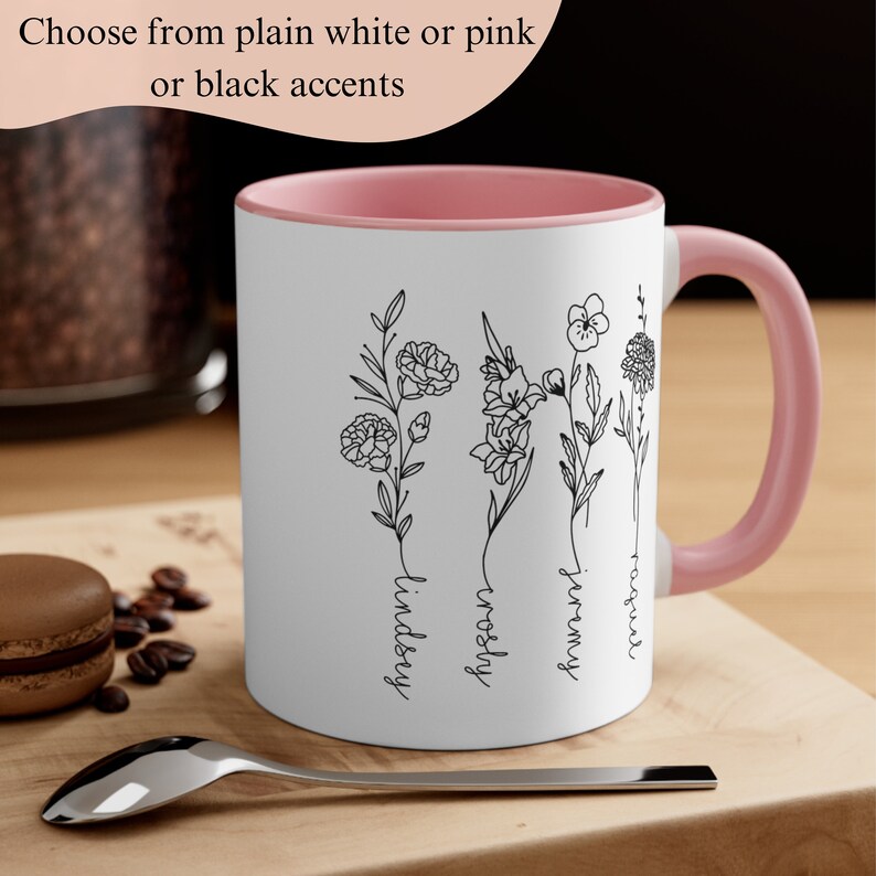 Sentimental Spring Mugs Custom Birth Flower Mug With Name Sentimental Mothers Day Gift Birth ...