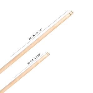 Set di 2 mattarelli sottili turchi in legno di faggio - Oklava in legno fatto a mano, 31" (80 cm) e 19" (50 cm) per impasto, cottura al forno, pizza, baklava
