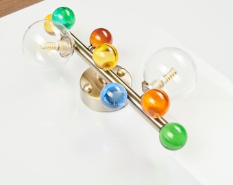Modern Bubble Wall Sconce, Colorful Glass Globe Light