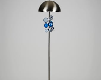 Modern Floor Lamp with Glass Orbs, Customizable Colors, Mid Century Globe Lamp, bubble lighting
