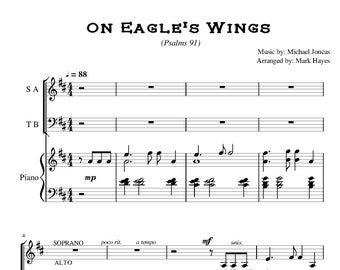 Michael Joncas - On Eagle's Wings Sheet Music Download - Digital PDF, Religious Hymn, Inspirational Song, Instant Print