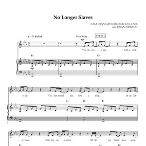 Bethel Music No Longer Slaves Printable Piano Sheet Music - Etsy