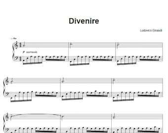 Ludovico Einaudi - Divenire Piano Sheet Music, Digital Download, Classical Music, Einaudi Printable PDF