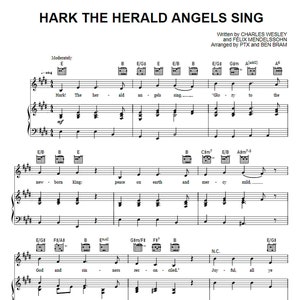 Pentatonix - Hark The Herald Angels Sing Music Sheet - A Capella Arrangement for Choirs, Christmas Carol, Holiday Sheet Music PDF Download