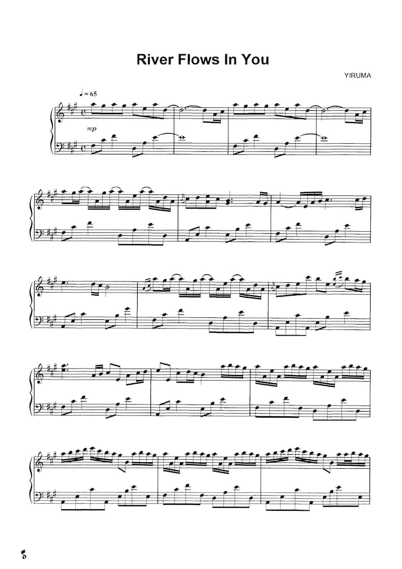 Yiruma River Flows In You Klaviernoten Download Yiruma River Flows In You Noten Download Digital PDF, Klavier solo