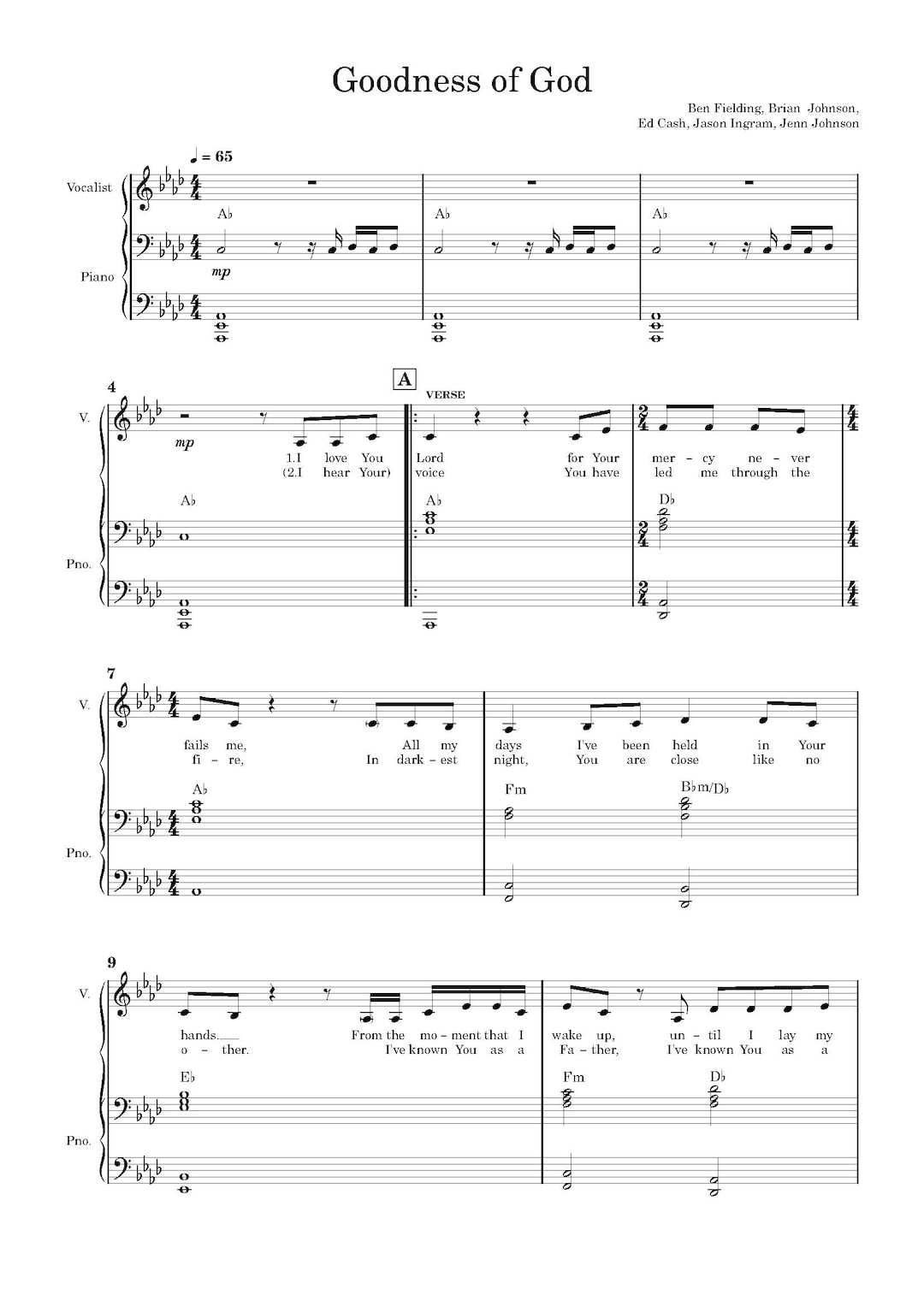Cece Winans Goodness of God Sheet Music Download Digital PDF, Gospel