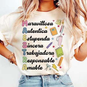 Retro Maestra Word Png, Teacher Life Png, Teach Love Inspire, Spanish Teacher, Back To School, Teacher Appreciation Gift, Maestra School Png