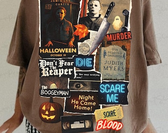 Retro Halloween Characters PNG: Digital File for Sublimation