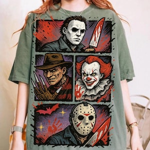 Friends Horror Characters Png, Halloween Horror Characters Png, Happy Halloween Gift Png, Horror Movie Killers Png, Scary Png, Friend Horror