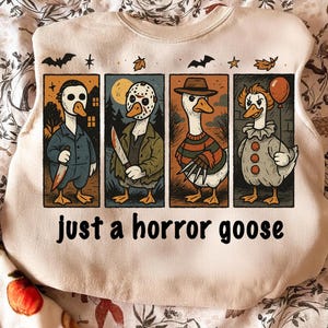 Solo un&#39;oca horror png, Clipart di un&#39;oca sciocca di Halloween, Disegno a sublimazione di un&#39;oca di Halloween, Download digitale divertente per Halloween, PNG horror