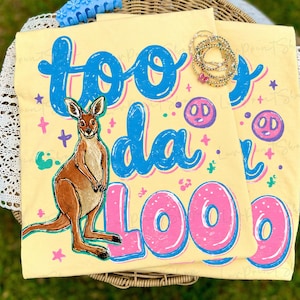 Toodaloo kangaroo png, bright png, preppy png, girly png, mom png, spring png, trendy png, whimsy png, Womens png, Kids png, later gator png