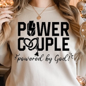 Power Couple SVG, Hubby Wifey SVG, Husband and Wife svg, PNG Instant Download Silhouette Cricut, Couples Shirt, His and Hers, Married svg