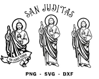 Bundle Saint Judas Thaddeus SVG, prayer svg, religion svg, Clipart, Cricut, Silhouette, Jesus Cut File, Vector, Vinyl File, Dxf, Png, Svg