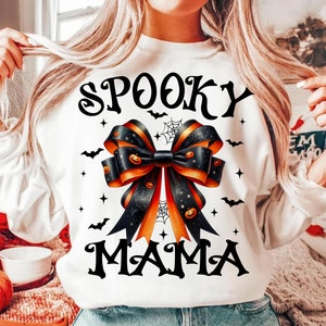 Spooky Mama Png, Coquette Halloween Png, Spooky Season Png, Retro Halloween Png, Spooky vibes Png, Fall Png, Halloween Shirt Sublimation