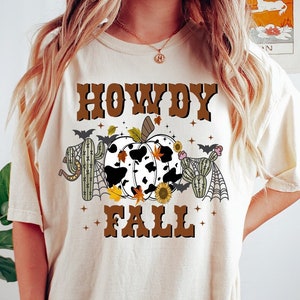 Howdy Fall Png, Western Halloween png, Halloween doodles PNG, Western Sublimation, Country Halloween Sublimation Design, Retro png, fall png