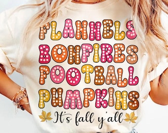 Herbst Y'all Png, Flanell Lagerfeuer Fußball Kürbisse, Retro Herbst Sublimation, Grunge Herbst png , Herbst, Thanksgiving Png svg