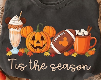 Mickeyy And Friends png, Fall Pumpkin png, Autumn png, Fall Girly png, Fall Sublimation, Tis the season,Pumpkin Season Png, Fall drinks png