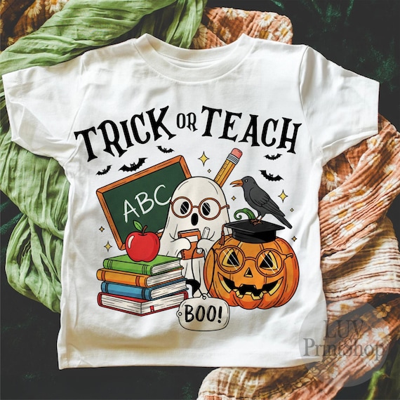 Teacher Halloween Png, Halloween Teacher Pencil Png, Trick or Teach , Funny Teacher Ghost Png, Spooky Teacher Sublimation, Cute Ghost Png