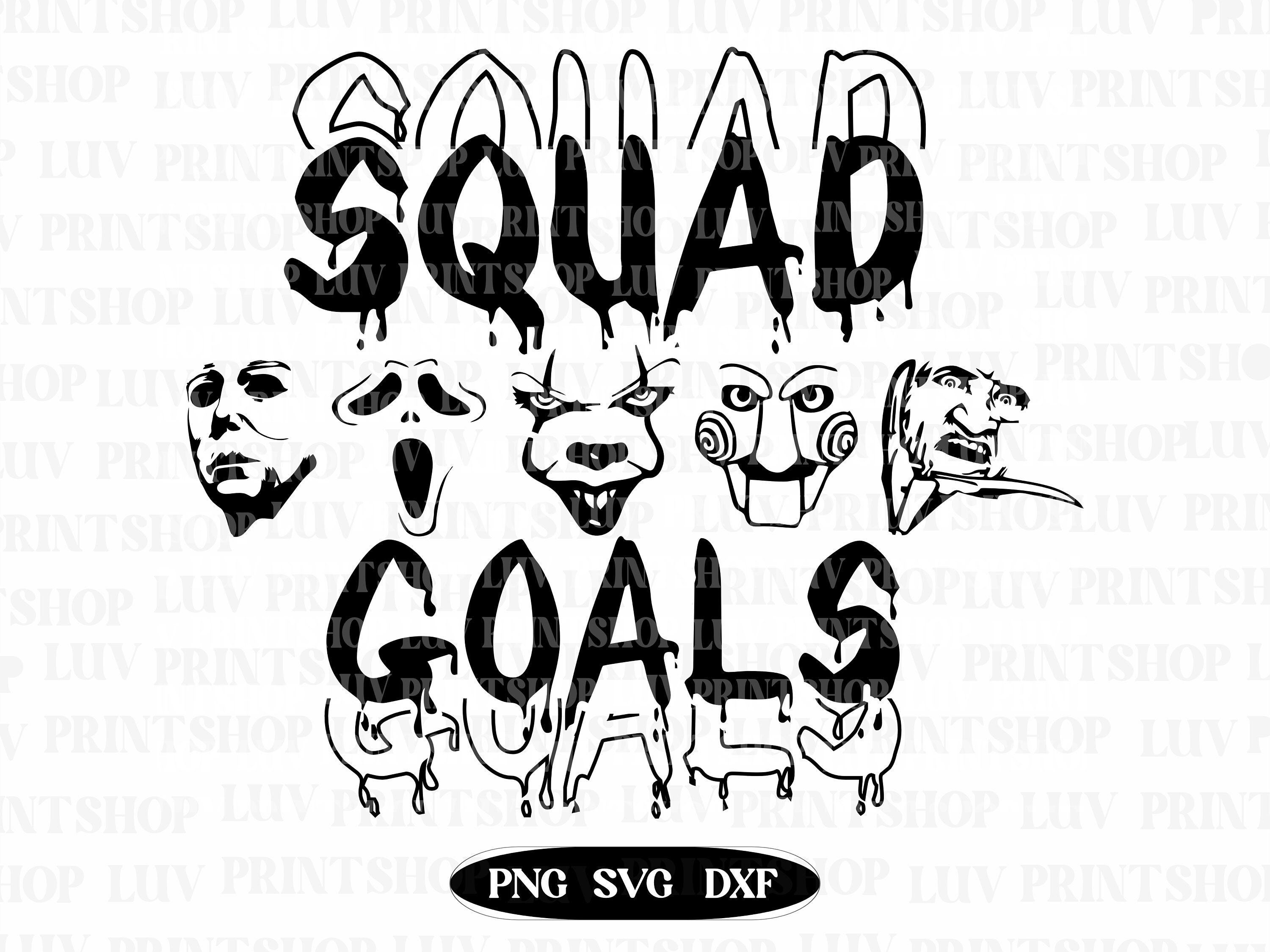 Horror Movie Squad Goals SVG, Halloween Svg, Horror Movie Svg,scary ...