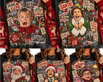 Retro Glitter Christmas Bundle png, Christmas Characters png, Christmas 2026 png, Christmas png, Christmas Movie png, Vintage Christmas