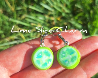 Lime Charm ~ Handmade ~ Fruit Charms ~ Pastel ~ Eclectic