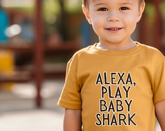 Funny 'Alexa Play Baby Shark' Toddler T-Shirt