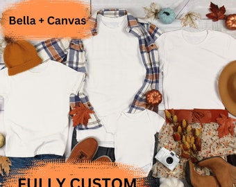 Custom Family Shirts Front & Back Print, Personalized Design Group T-Shirt, Men, Women, Unisex and Kids, Custom Bella and Canvas Shirts