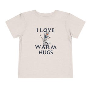 Toddler Tee - Frozen Themed I Love Warm Hugs image 4