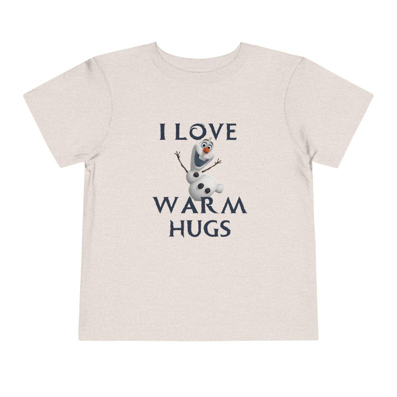 Toddler Tee - Frozen Themed I Love Warm Hugs image 4