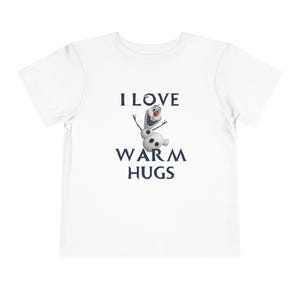 Toddler Tee - Frozen Themed I Love Warm Hugs image 2