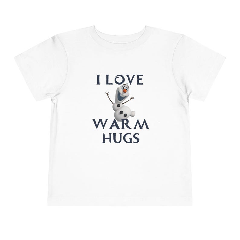 Toddler Tee - Frozen Themed I Love Warm Hugs image 2