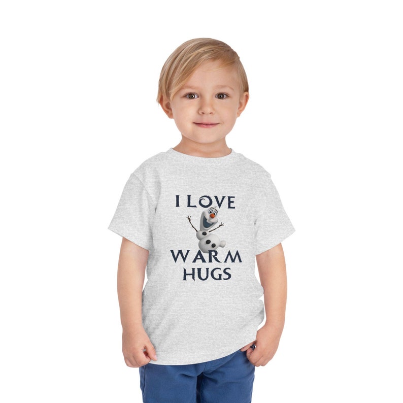 Toddler Tee - Frozen Themed I Love Warm Hugs image 1