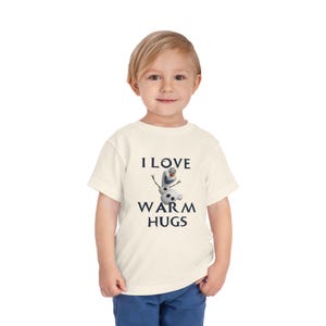 Toddler Tee - Frozen Themed I Love Warm Hugs image 3